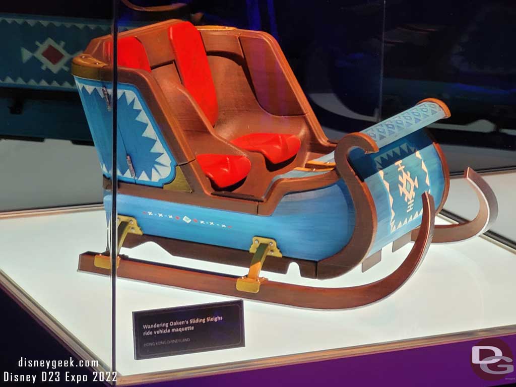 Hong Kong Disneyland Frozen attraction ride vehicle maquette