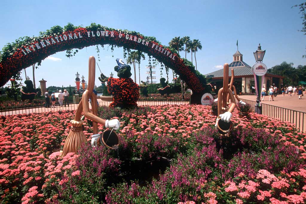 Topiaries celebrate the EPCOT International Flower & Garden Festival in 1997 at Walt Disney World Resort in Lake Buena Vista, Fla. (Disney)