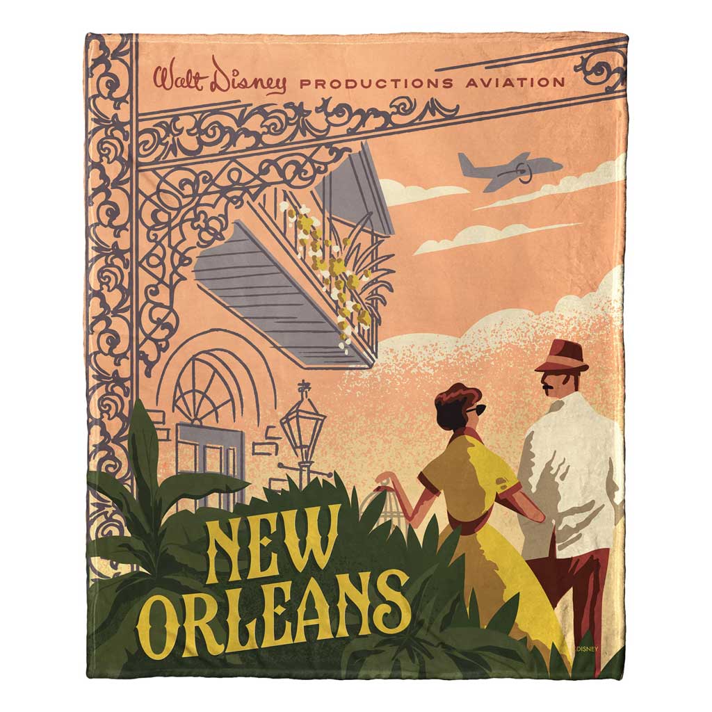 Travel Poster New Orleans throw blanket