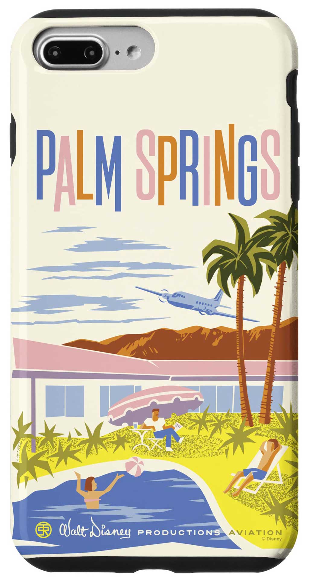 Travel Poster Palm Springs cellphone case