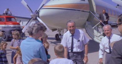 Walt Disney with his Gulfstream Plane