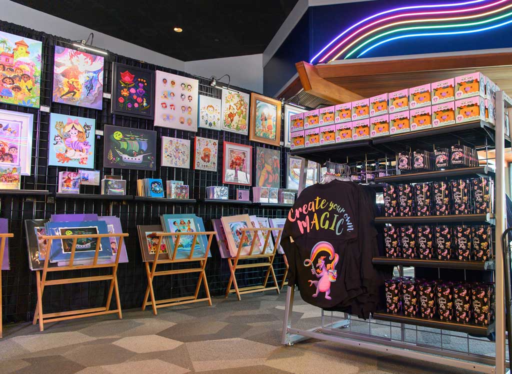 New Figment-inspired festival merchandise features an expressive and colorful collection perfect for the whole family at the EPCOT International Festival of the Arts presented by AT&T. The festival takes place Jan. 13 – Feb. 20, 2023, at Walt Disney World Resort. (Amy Smith, Photographer) 
