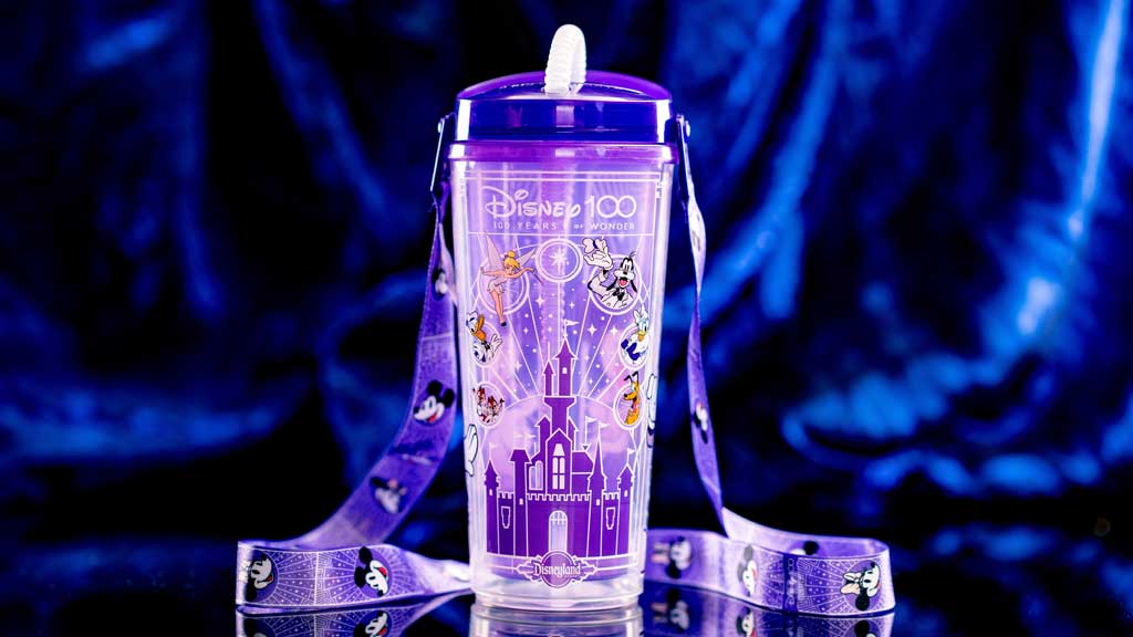 Disneyland guests can enjoy their favorite non-alcoholic beverage with the Disney100 Thermo Tumbler at various locations at the Disneyland Resort