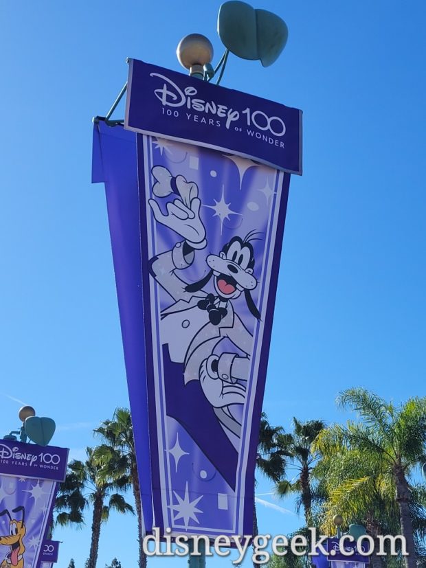 Pictures: Disney100 Banners in Disneyland Resort Esplanade - The Geek's ...