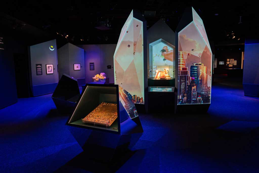 Where Do the Stories Come From? gallery at Disney100: The Exhibition, now open at The Franklin Institute in Philadelphia. ©Disney