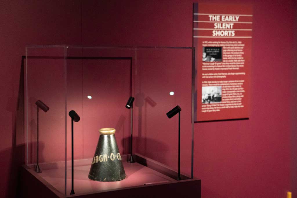 Laugh-O-gram Films, Inc. megaphone used by Walt Disney (1923) on display at Disney100: The Exhibition, now open at The Franklin Institute in Philadelphia. ©Disney