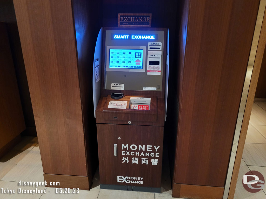Hilton Money Exchange Machine