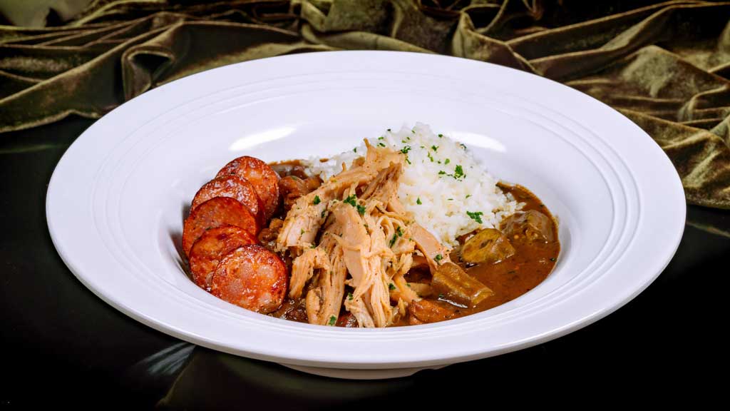 House Gumbo – braised chicken, andouille sausage and heirloom rice