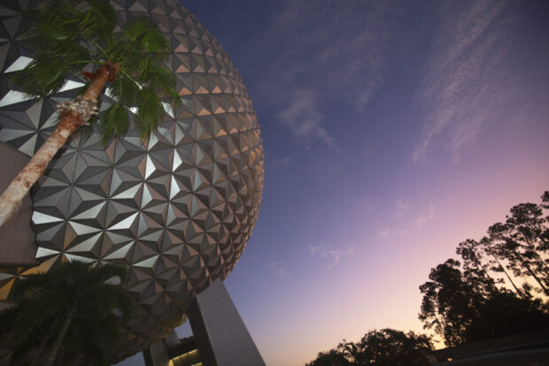 2023 10 behind attraction epcot at night