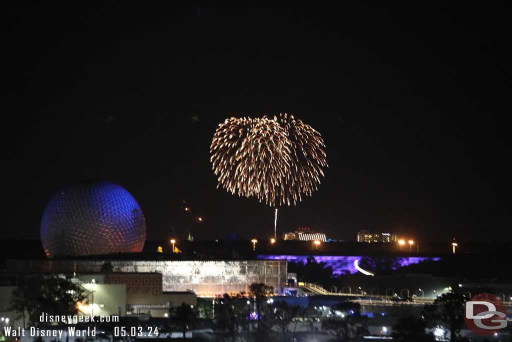 Happily Ever After from Disney's Riviera Resort Room Balcony On May 3, 2024