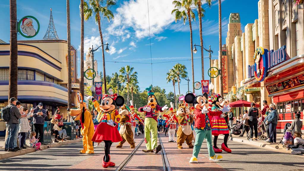Disney Festival of Holidays at Disney California Adventure Park — ‘Mickey’s Happy Holidays’ Beginning Nov. 15, 2024, Disneyland Resort guests can dance along as Disney and Pixar characters march to the beat of the Holiday Toy Drummers in “Mickey’s Happy Holidays” during Disney Festival of Holidays at Disney California Adventure Park. Disney Festival of Holidays draws inspiration from multicultural seasonal celebrations and cherished traditions of Christmas, Navidad, Diwali, Hanukkah, Kwanzaa and Three Kings Day. Guests can enjoy delicious seasonal food and beverage items at the Disney Festival of Holidays marketplaces and groove to live music. For additional Disneyland Resort limited-time seasonal event dates, visit DisneyParksBlog.com. (Christian Thompson/Disneyland Resort)