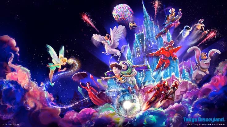 Tokyo Disneyland Nighttime Spectacular Premieres Sept 20, 2024 - Artist Concept Only ©2024 Disney ©Disney/Pixar ©2024 MARVEL