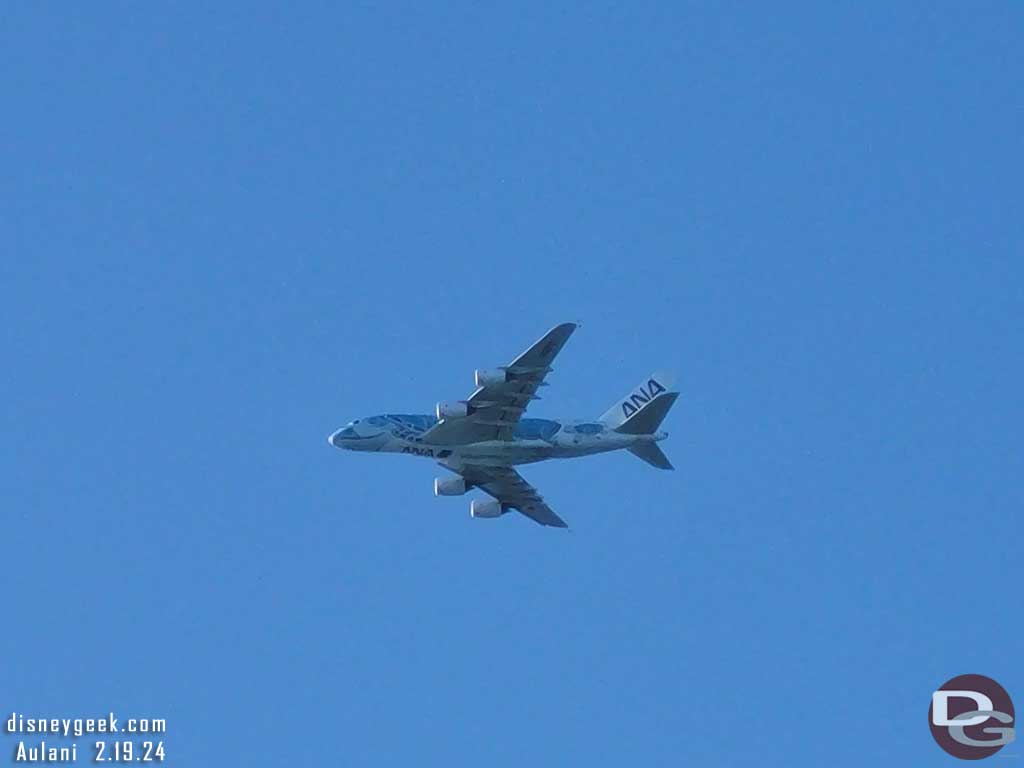 An ANA Airbus 380 on approach to HNL