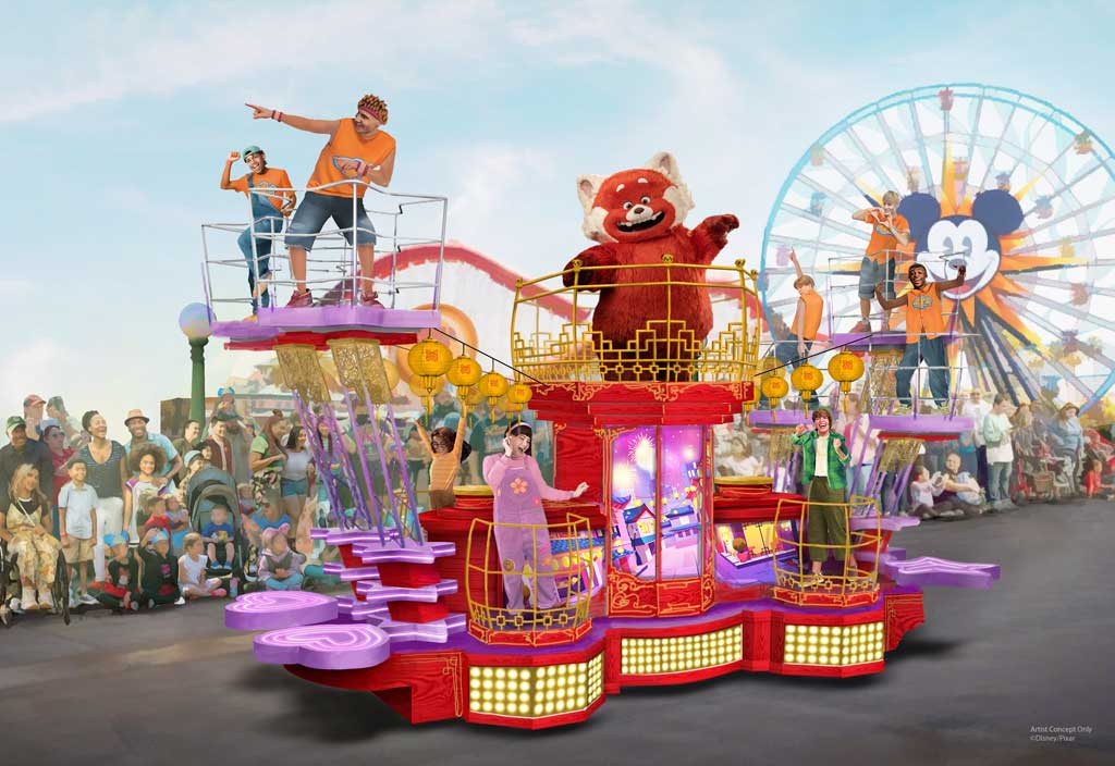 An all-new daytime parade, “Better Together: A Pixar Pals Celebration!” will debut at Disney California Adventure Park in Anaheim, Calif., as highlighted entertainment for Pixar Fest in 2024. Pixar Fest returns to the Disneyland Resort from April 26-Aug. 4, 2024, with colorful décor, themed menu items, commemorative merchandise and more for a limited-time. For additional Disneyland Resort limited-time seasonal event dates, visit DisneyParksBlog.com. (Artist Concept/Disneyland Resort)