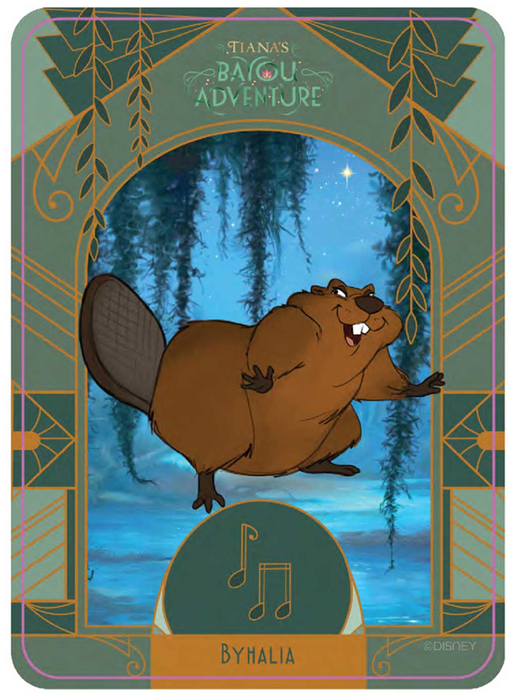 Byhalia the Beaver – Byhalia doesn’t just build dams; she helps build musical instruments using natural materials from the bayou. As a strong-willed percussionist, it’s safe to say Byhalia is the heartbeat of the band, as well as a natural designer and engineer.