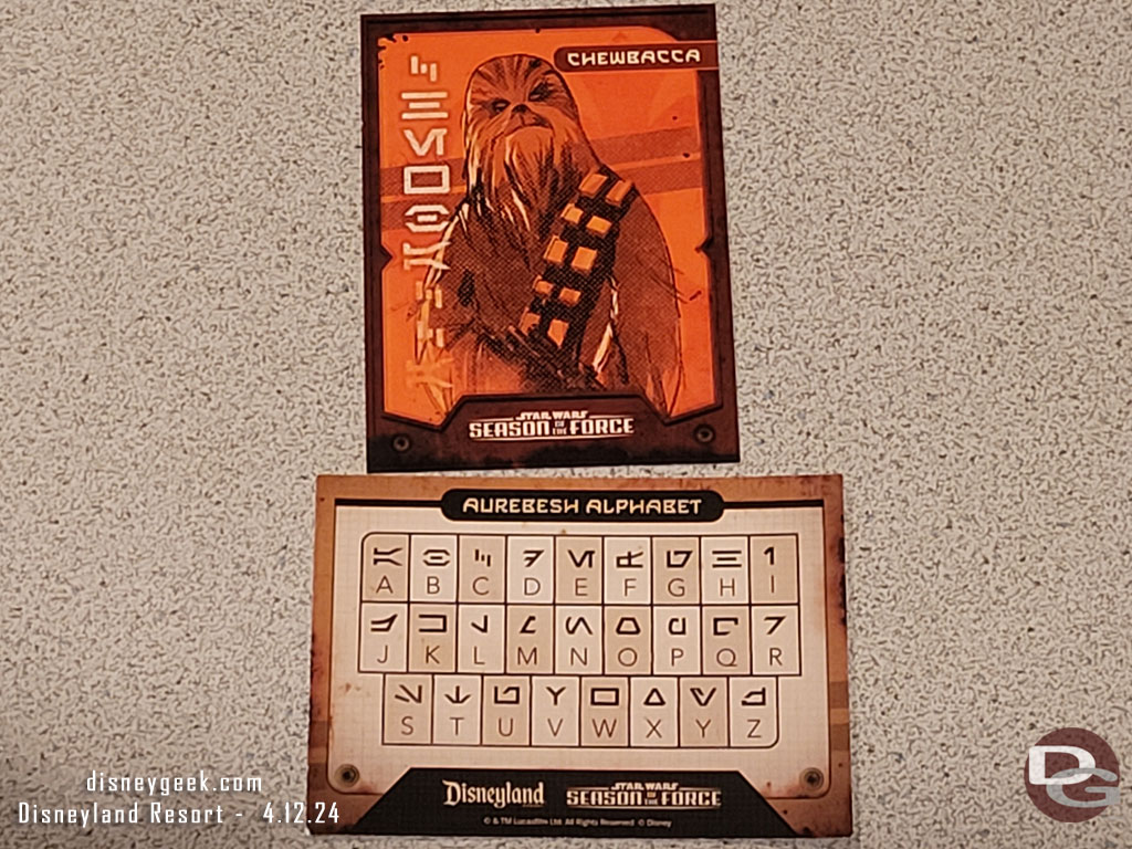 Star Wars: Season of the Force 1st Trading Card Keepsake/Prize