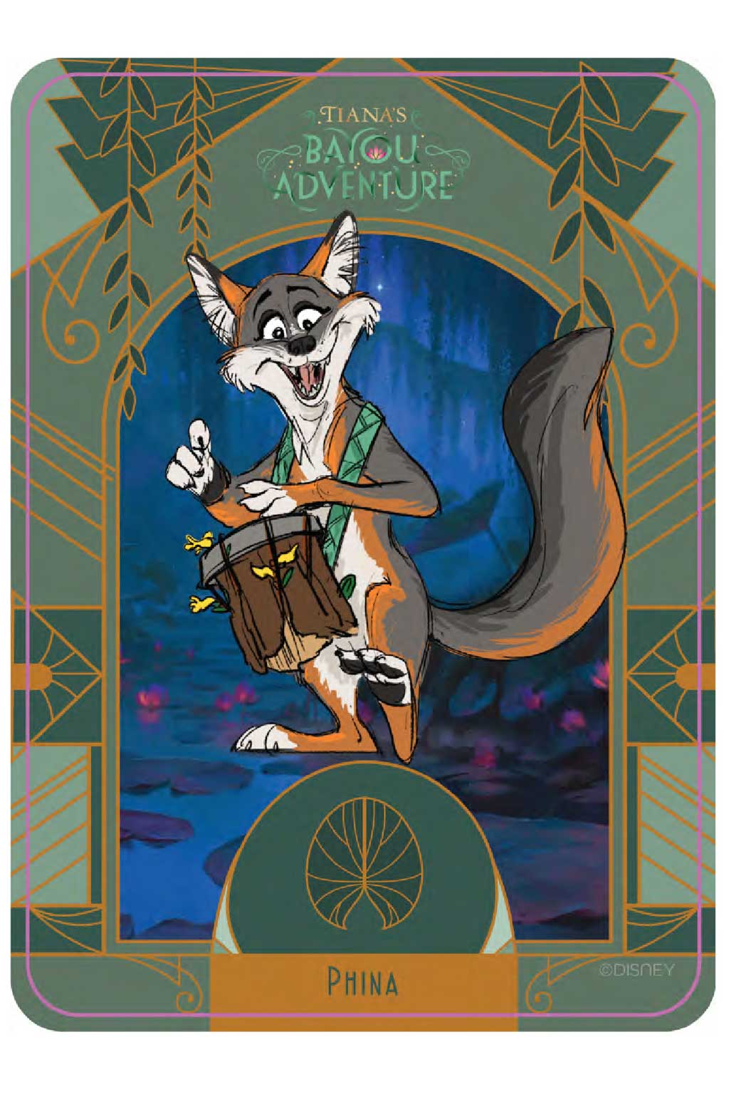 Phina the Gray Fox – Phina’s enthusiasm extends beyond her drumming, as she’s constantly thinking of new ideas with optimism and energy! This imaginative fox is continually starting new projects with excitement, and her friends accept and celebrate her unique thinking.