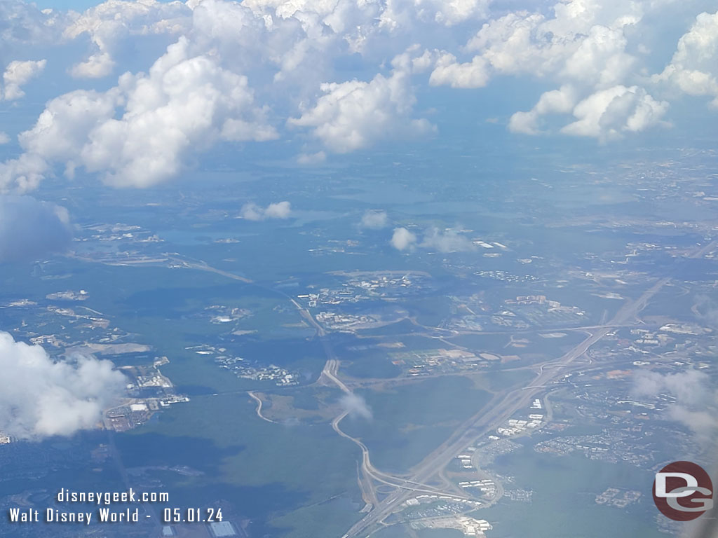 Walt Disney World, on the right is I4, off to the far left toward the top of the picture is the Magic Kingdom
