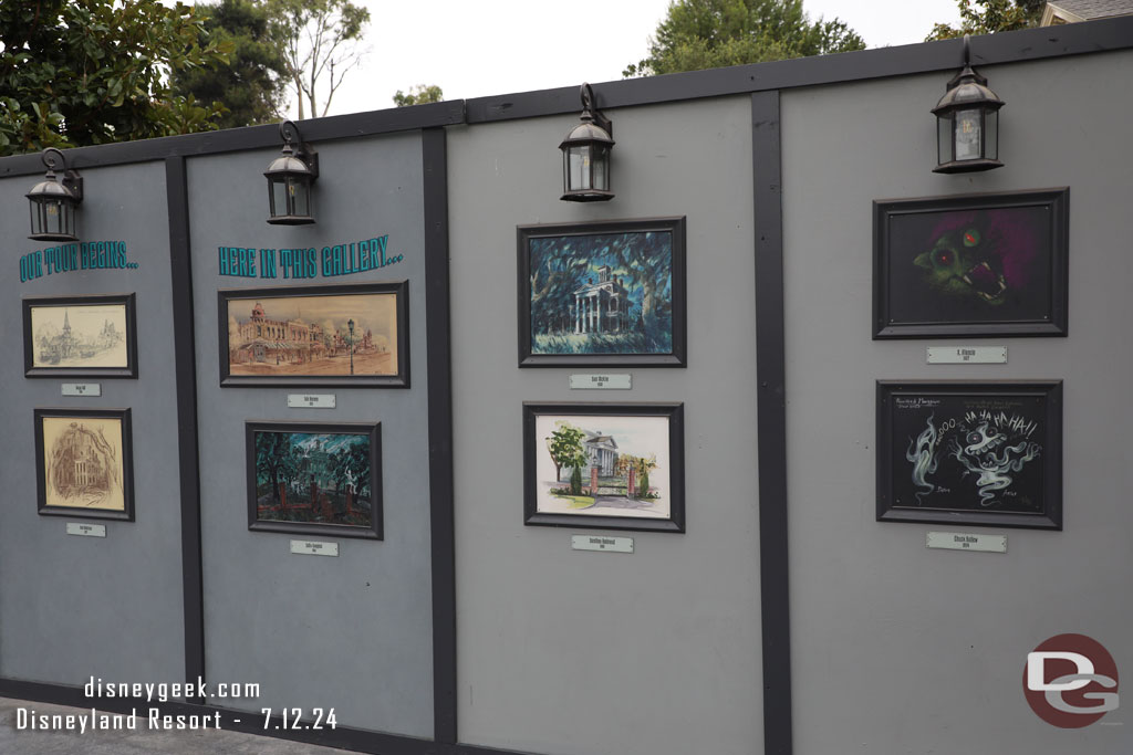 Disneyland Haunted Mansion Concept Art on the Renovation Walls