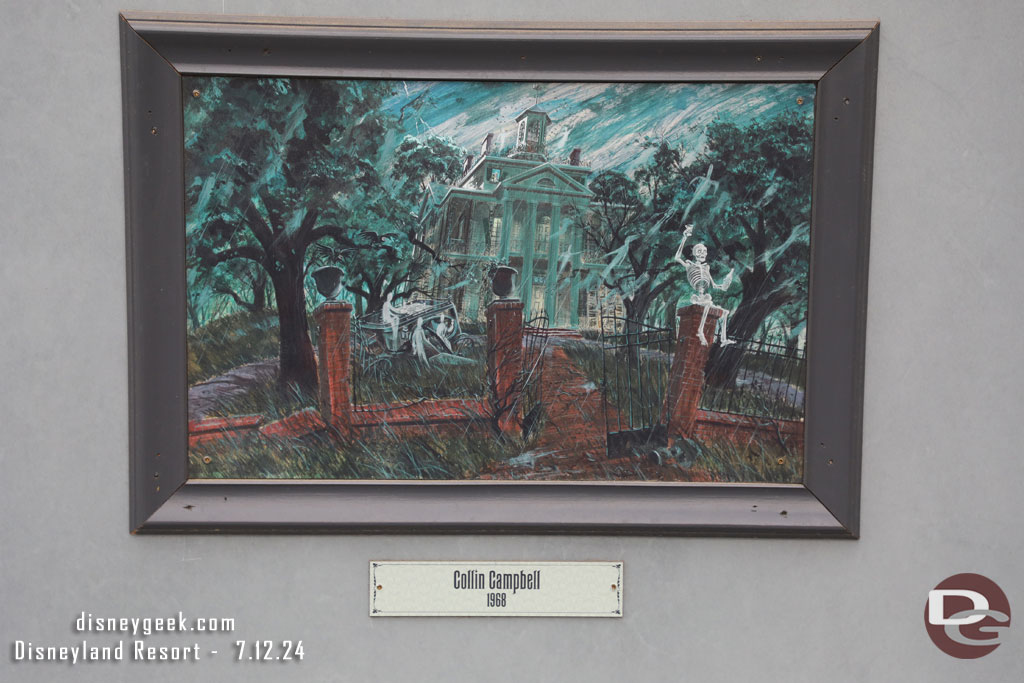 Disneyland Haunted Mansion Concept Art on the Renovation Walls