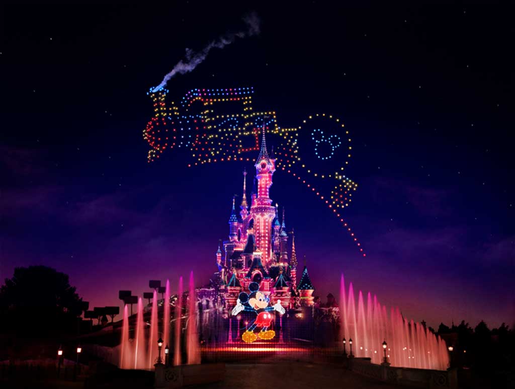 Disneyland® Paris sets GUINNESS WORLD RECORDS™ title for the “Largest aerial display of a fictional character formed by multirotors/drones” using 1,571 Drones