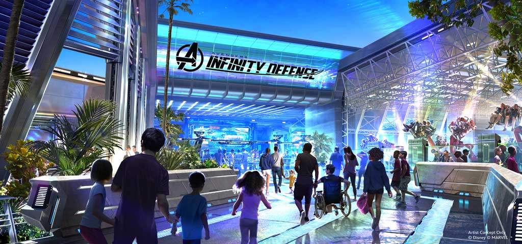 Avengers Infinity Defense will have guests join in battle across the multiverse alongside the Avengers to defeat King Thanos and recover stolen Stark technology.