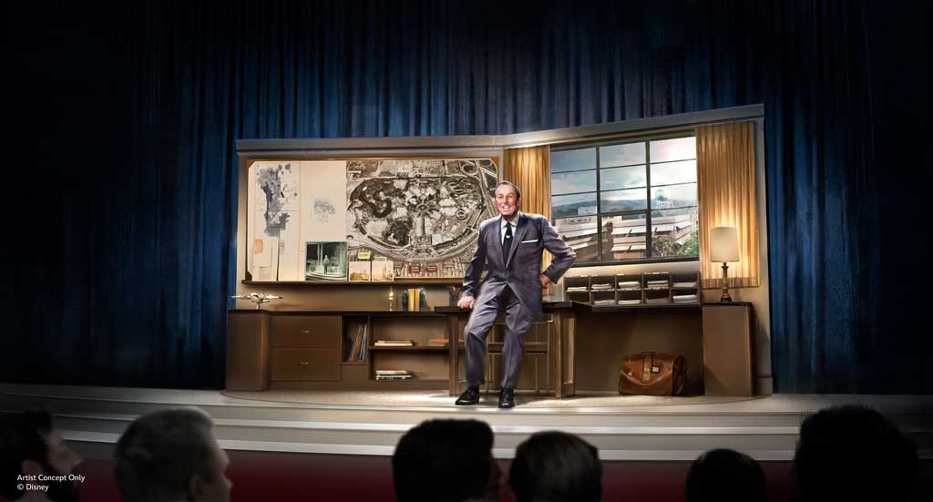 For the first time ever, guests will be able to see the first-ever Audio-Animatronics figure of Walt Disney in the new show “Walt Disney – A Magical Life,” which will eventually play in rotation with “Great Moments with Mr. Lincoln” after its initial debut at Disneyland park in 2025.