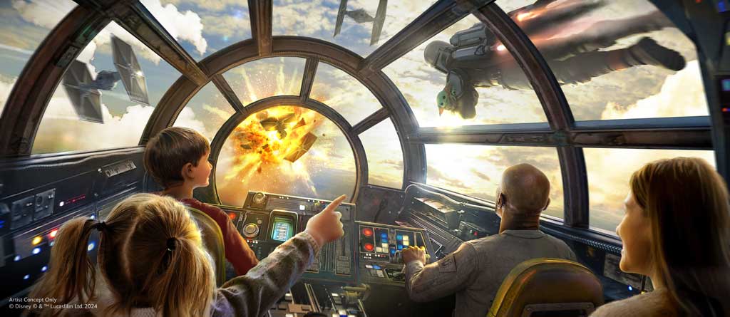 New missions will be added to Millennium Falcon: Smugglers run in Star Wars: Galaxy’s Edge at Disneyland Resort and Walt Disney World Resort featuring the Mandalorian and Grogu.