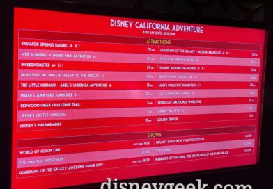 Disney California Adventure Wait Times at 7:24pm