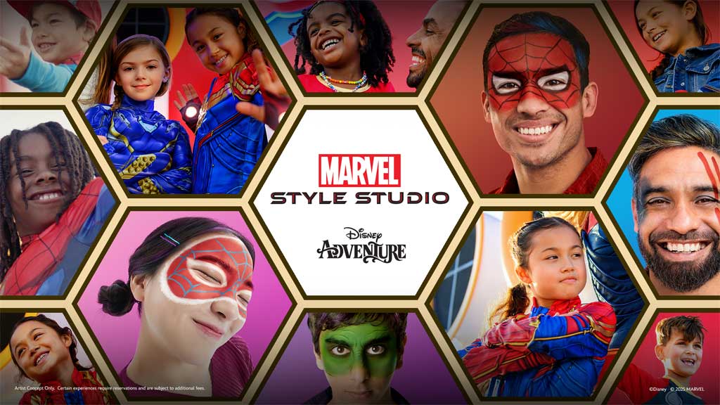 artist concept only. certain experiences require reservations and are subject to additional fees. marvel style studio disney adventure ©disney 2025 marvel