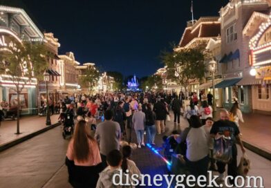 Disneyland Main Street USA at 8:20pm