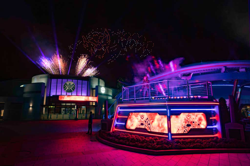 HKDL 2025 Marvel Nighttime Drone Show 2