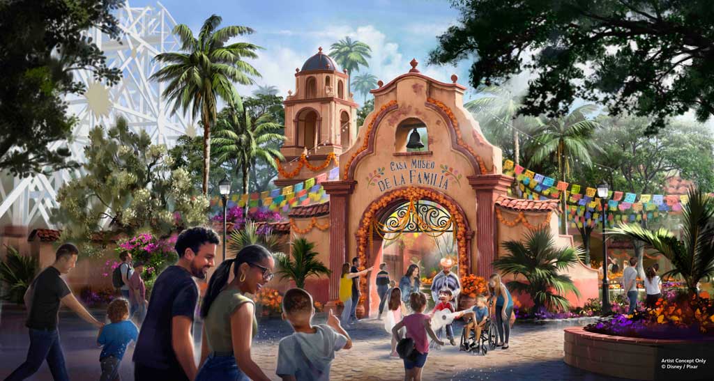 The first-ever attraction inspired by Pixar Animation Studios’ “Coco” is coming to Disney California Adventure park in Anaheim, Calif., and will be built near Paradise Gardens Park and Pixar Pier, in areas that are predominantly backstage today. As part of the attraction, guests will join Miguel on a trip to the Land of the Dead. (Artist Concept/Disneyland Resort) 