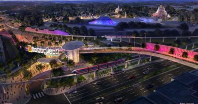 Plans are underway for a new parking structure and transportation hub that will be built on the east side of Disneyland Resort in Anaheim, Calif. This new area will provide approximately 6,000 parking spaces, dedicated shuttle and rideshare areas, security screening and access for traffic off of Disney Way, improving parking and traffic flow throughout the resort area. This new parking and transportation hub will also feature a pedestrian bridge over Harbor Boulevard, leading to an all-new esplanade arrival experience. This pedestrian bridge will also provide public access to and from Harbor Boulevard. (Artist Concept/Disneyland Resort)
